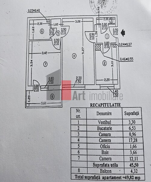1 Decembrie 1918- Titan- Theodor Pallady Apartament cu 2 camere de vanzare